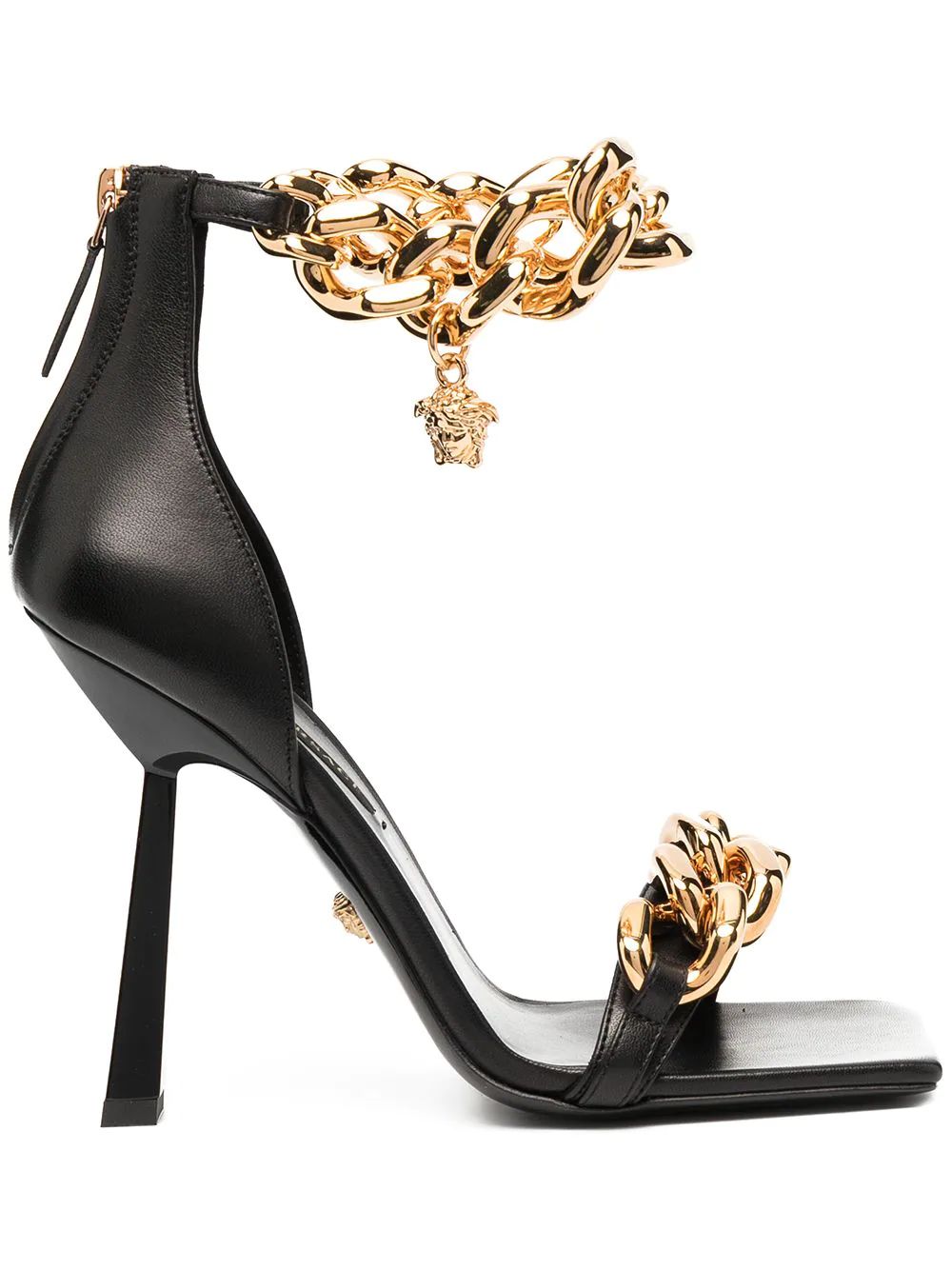 chain-embellished Medusa sandals | Farfetch (US)