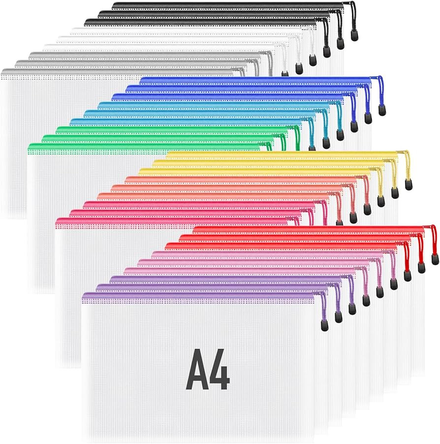 Umriox Zipper Pouch, 13.0x9.0 in (12 Colors, 36 Packs), Zipper Bags, Board Game Storage Bags, Cle... | Amazon (US)