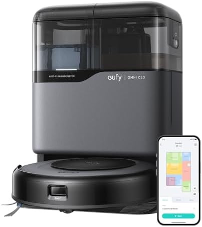 eufy Robot Vacuum Omni C20, Robot Vacuum and Mop Combo, All-in-One Station, Auto Mop Washing and ... | Amazon (US)