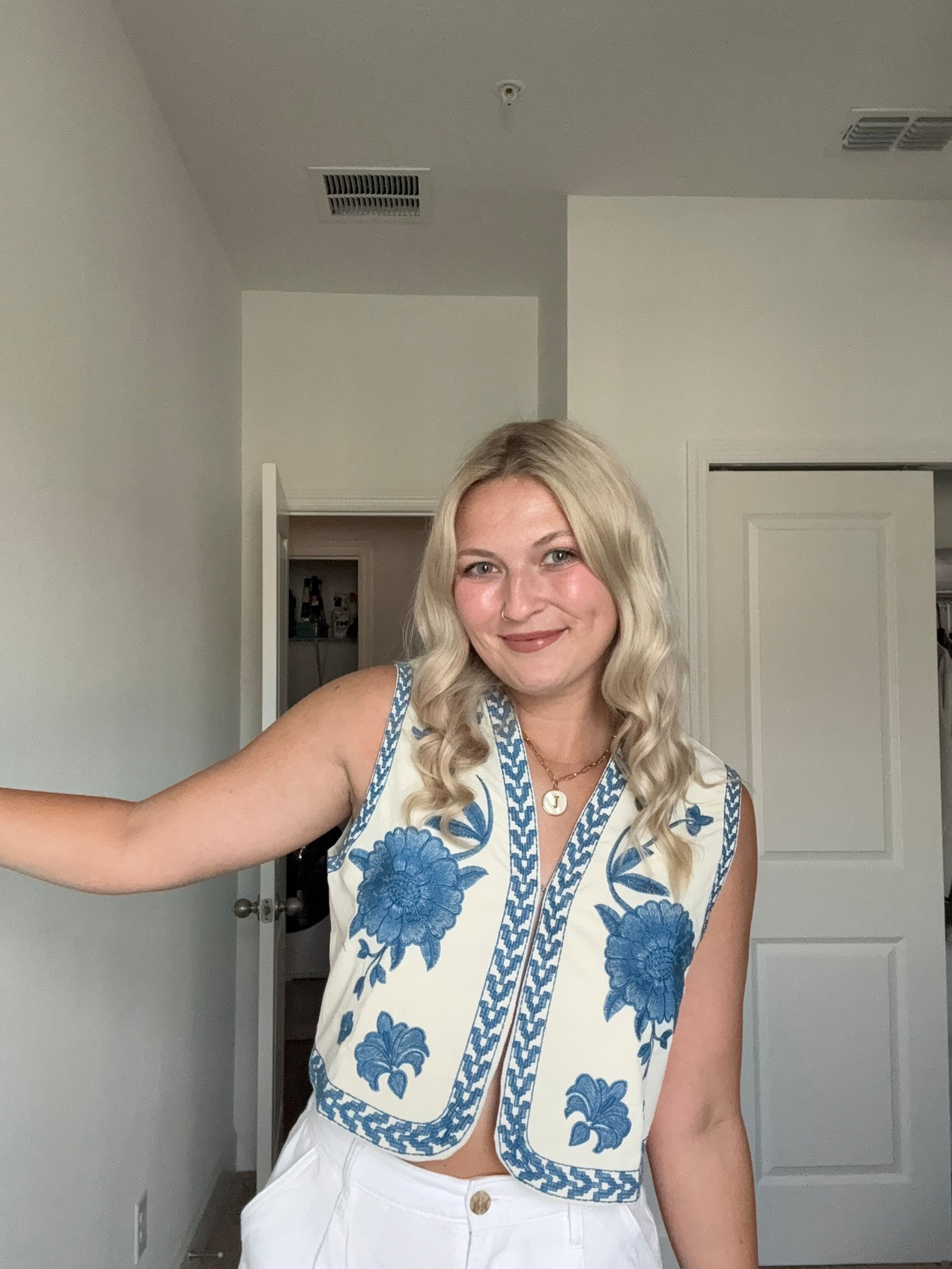 Blue floral vest💙🩵

#LTKStyleTip #LTKFindsUnder50