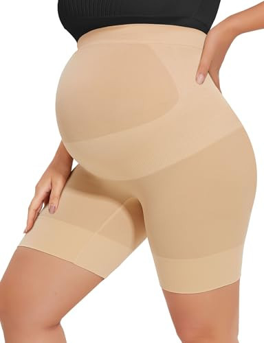 Peauty Maternity Shapewear for Under Dresses Pregnancy Shapewear Maternity Underwear Baby Shower Dress Pregnancy Underwear for Women Shorts (Nude L) | Amazon (US)