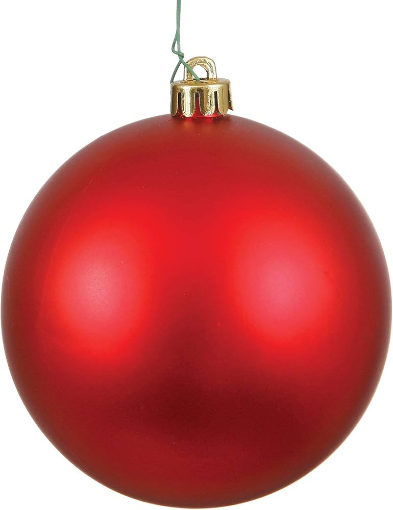 Vickerman 3" Red Matte Ball Ornament, 12 per Bag | Amazon (US)