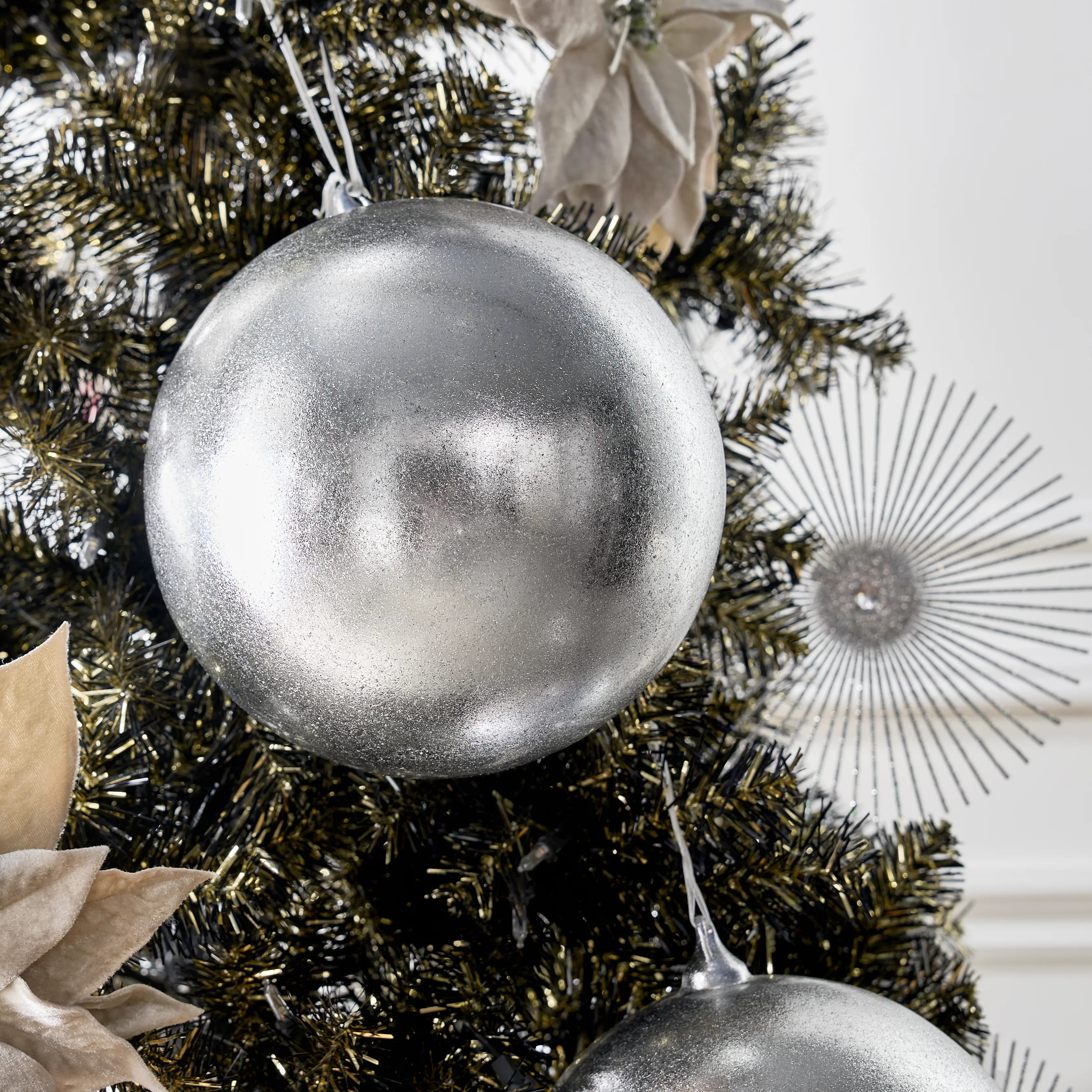 Oversized Silver Ornament 8" - Set of 2 | Z Gallerie | Z Gallerie