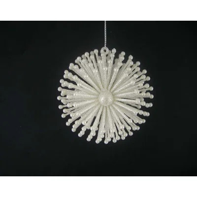 Glitter Spikey Snowflake Holiday Shaped Ornament (Set of 2) (Set of 2) The Holiday Aisle® Color: Pla | Wayfair North America