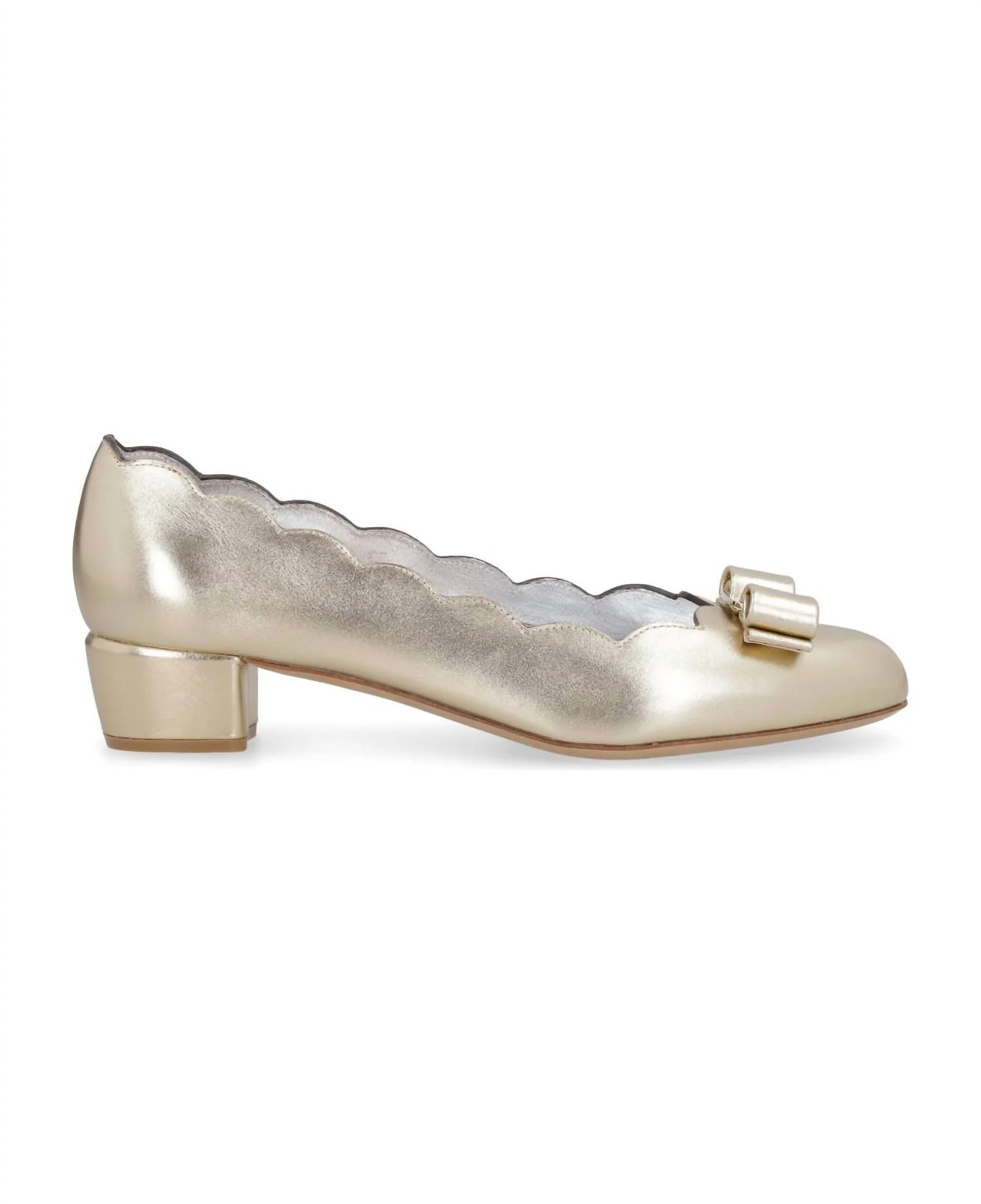 Women's Vara Metallic Leather Ballet Flats In Gold | Shop Simon