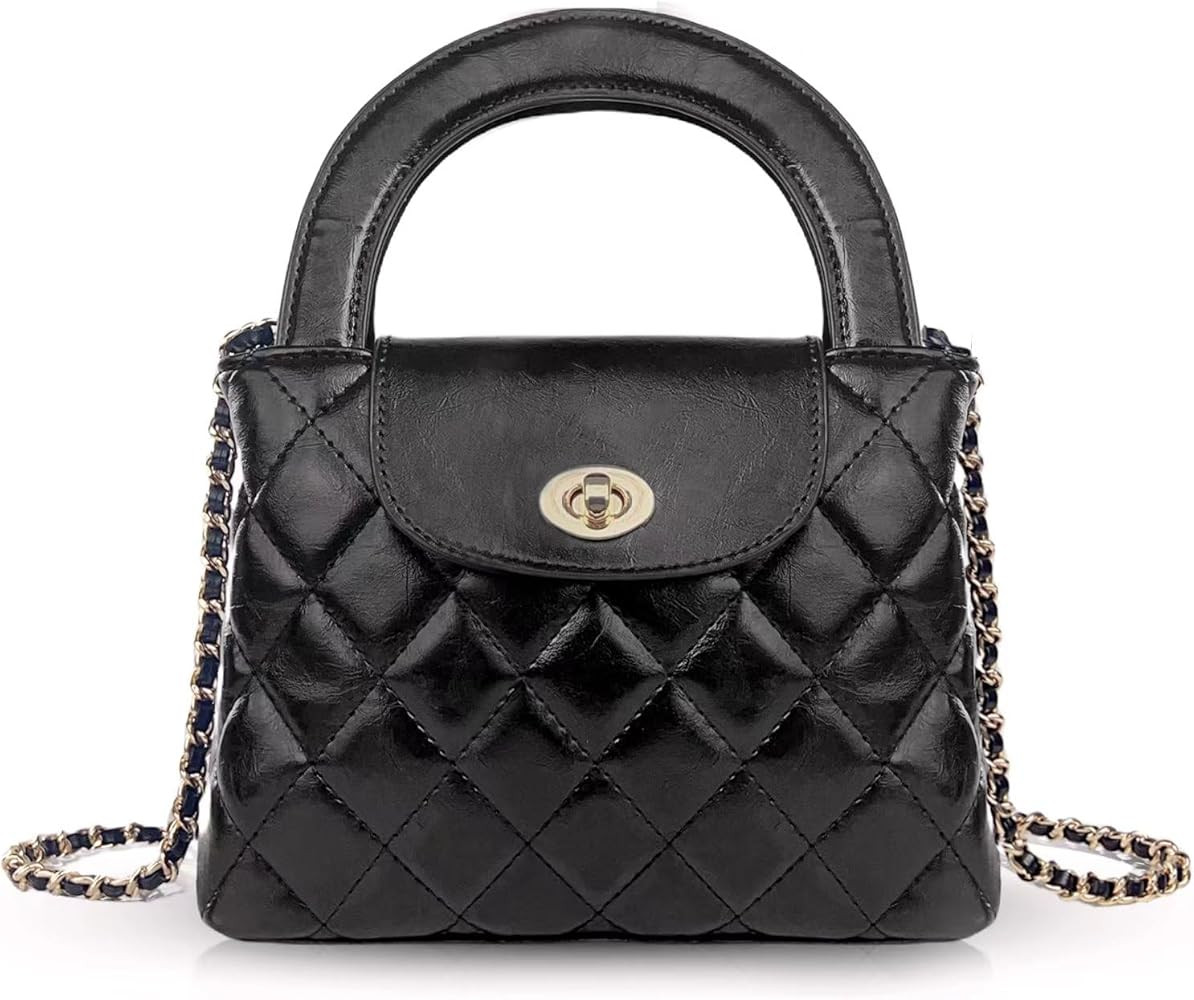 Croer Quilted Crossbody Tote Bags for Women Small Top Handle Purse Trendy Designer Handbag Satche... | Amazon (US)