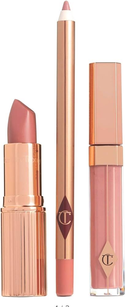 Charlotte Tilbury The Pillow Talk Full Size Lip Kit- Lip Liner, Lipstick, and Lip Gloss. | Amazon (US)