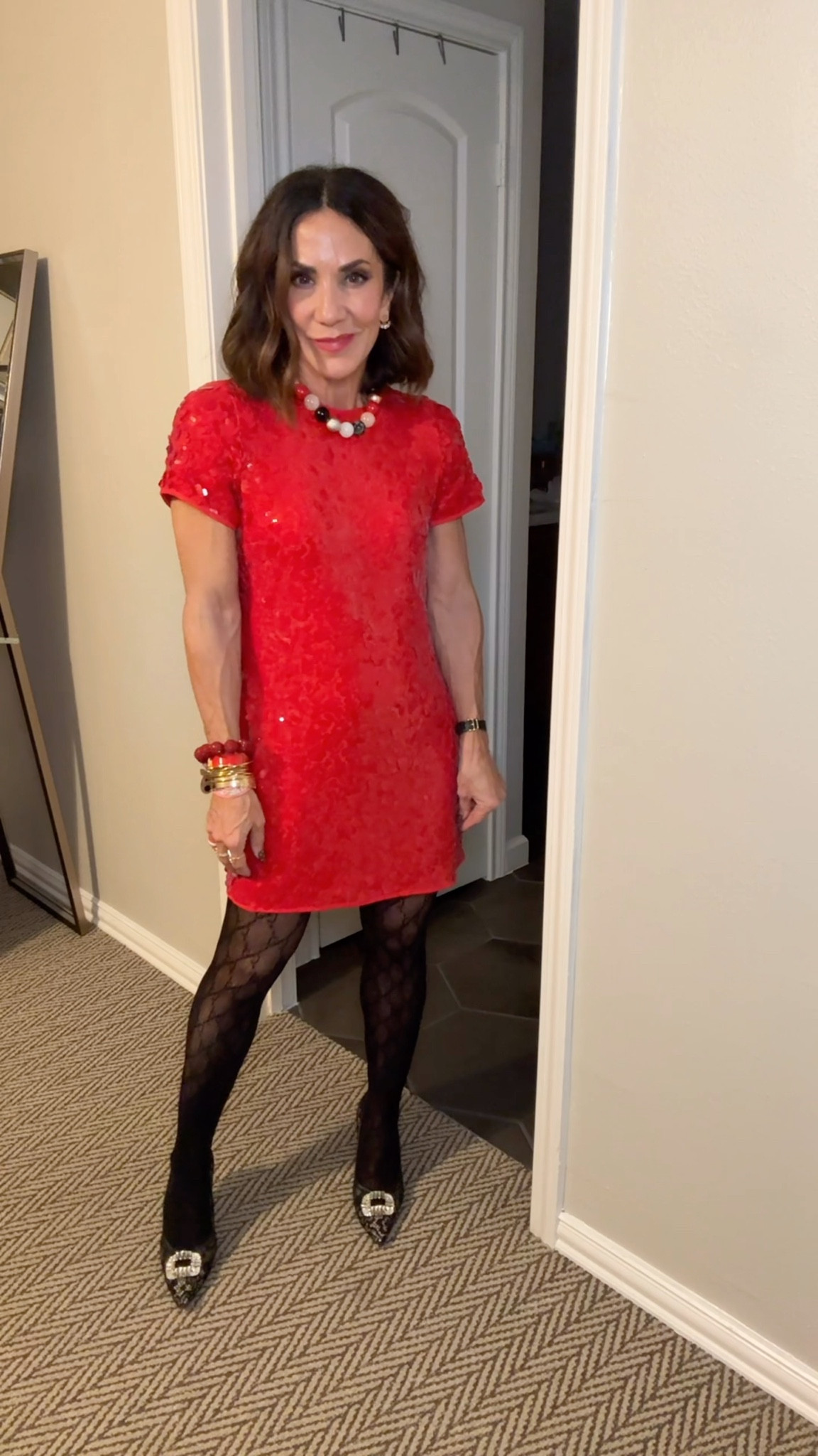 Holiday party dress
Sparkle season 
Dress size petite XS
lipstick color Strawberry Red
Necklace code Courtney15

#LTKootd #LTKHoliday #LTKFindsUnder100