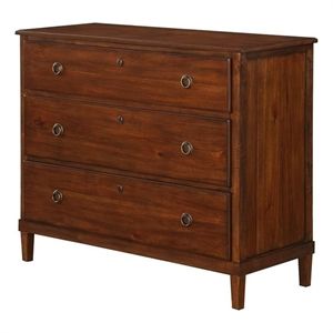 Cambridge Brown Wood 3-Drawer Dresser | Cymax