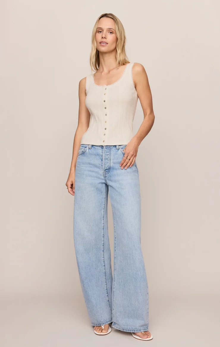 Lainey Pointelle Button Front Tank | Z Supply