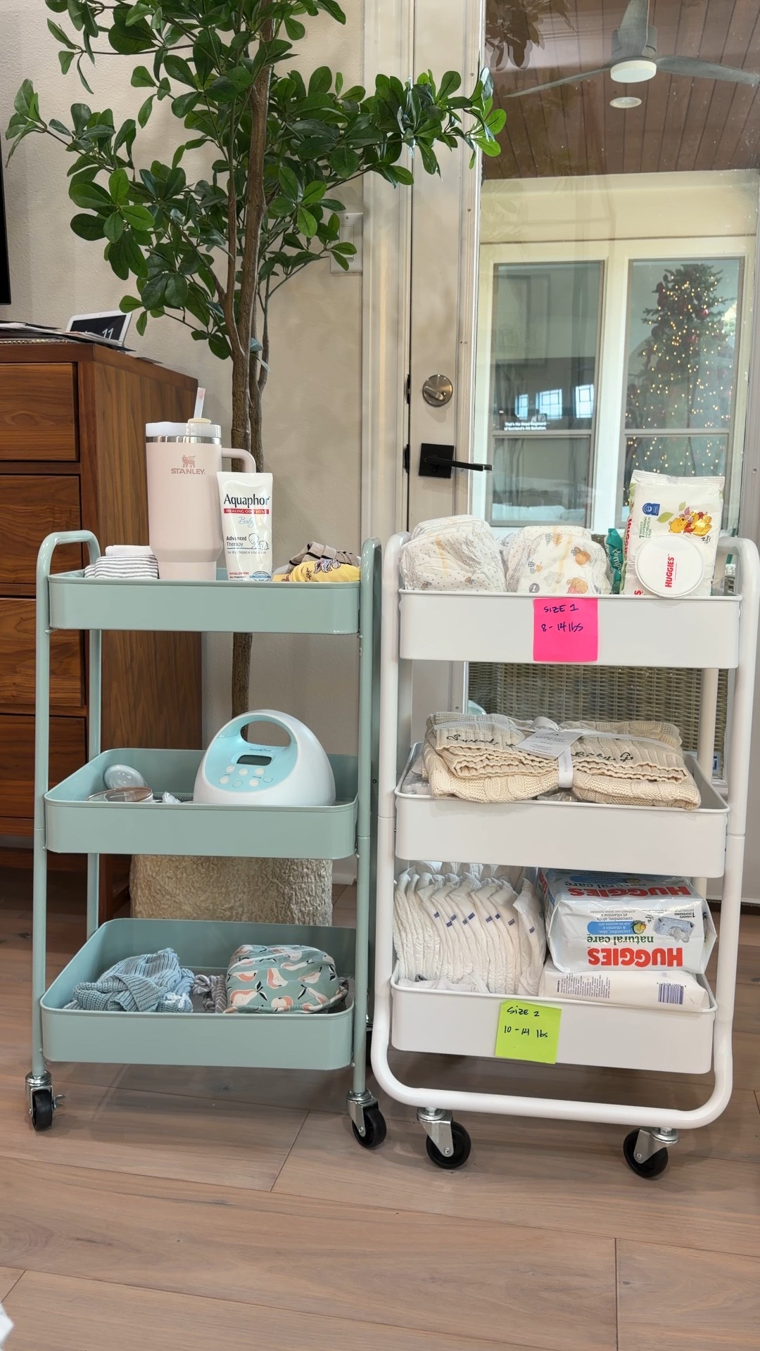 How I organized our postpartum rolling carts for our 3rd baby! Great to gift your pregnant mama friend or to add to your registry while nesting. From a 3rd time mama 

#LTKBump #LTKBaby #LTKmomlife