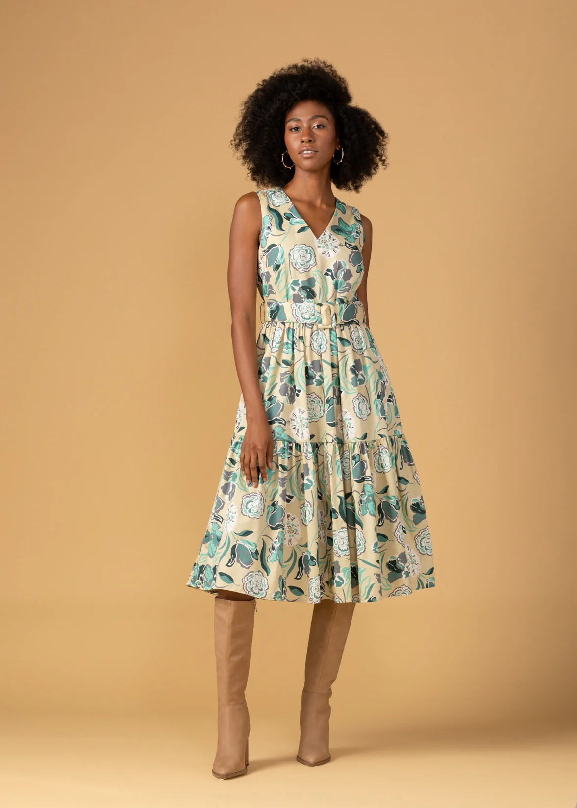 MAYA TIERED DRESS OPULENT FLORAL | Abbey Glass