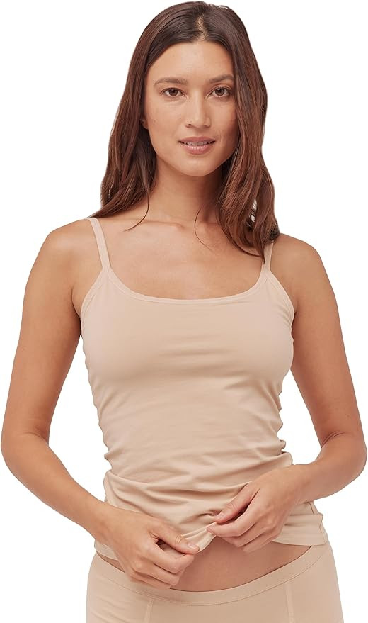 Pact Women's Organic Cotton Camisole Tank Top with Built-in Shelf Bra | Amazon (US)