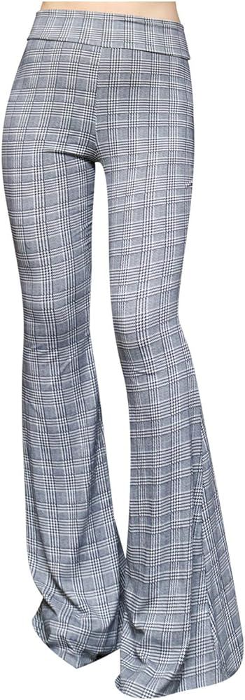 ShopMyTrend SMT Women's High Waist Wide Leg Long Palazzo Bell Bottom Yoga Pants | Amazon (US)