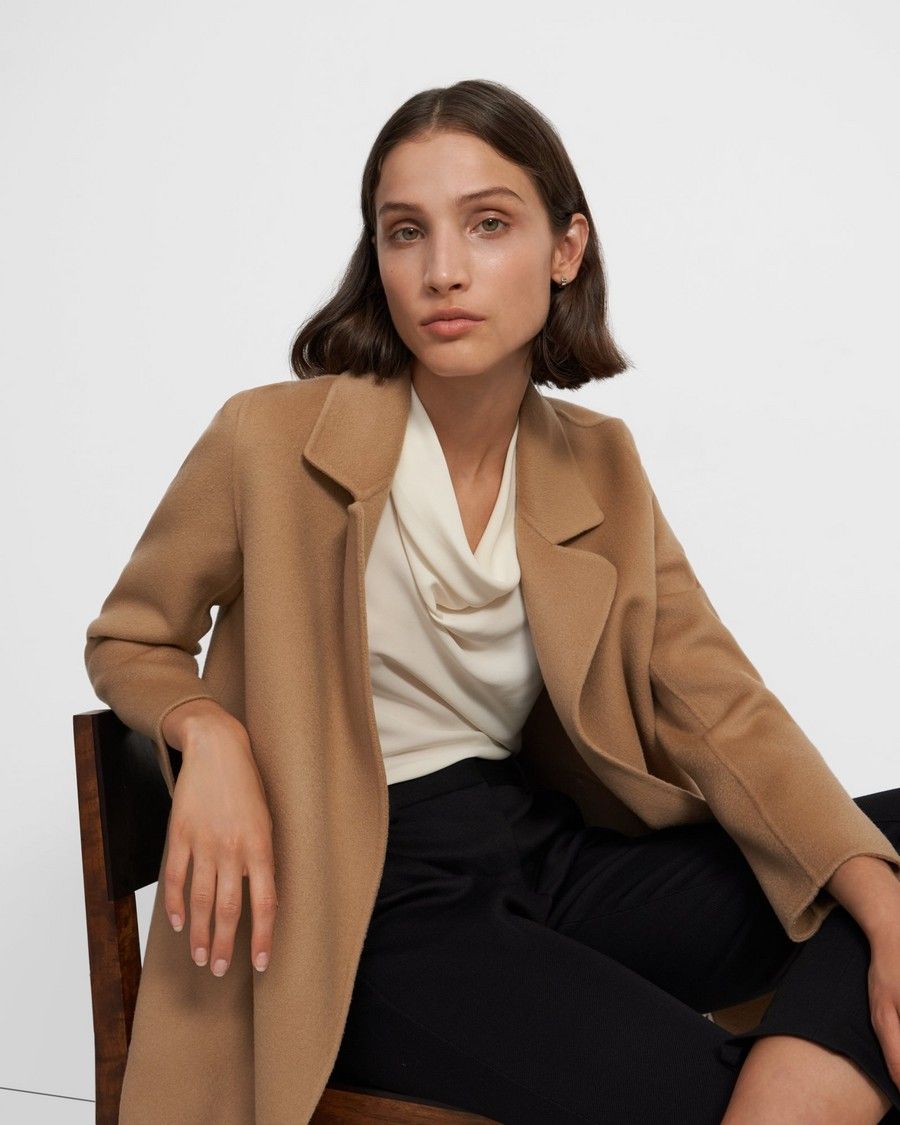 Clairene Jacket in Double-Face Wool-Cashmere | Theory