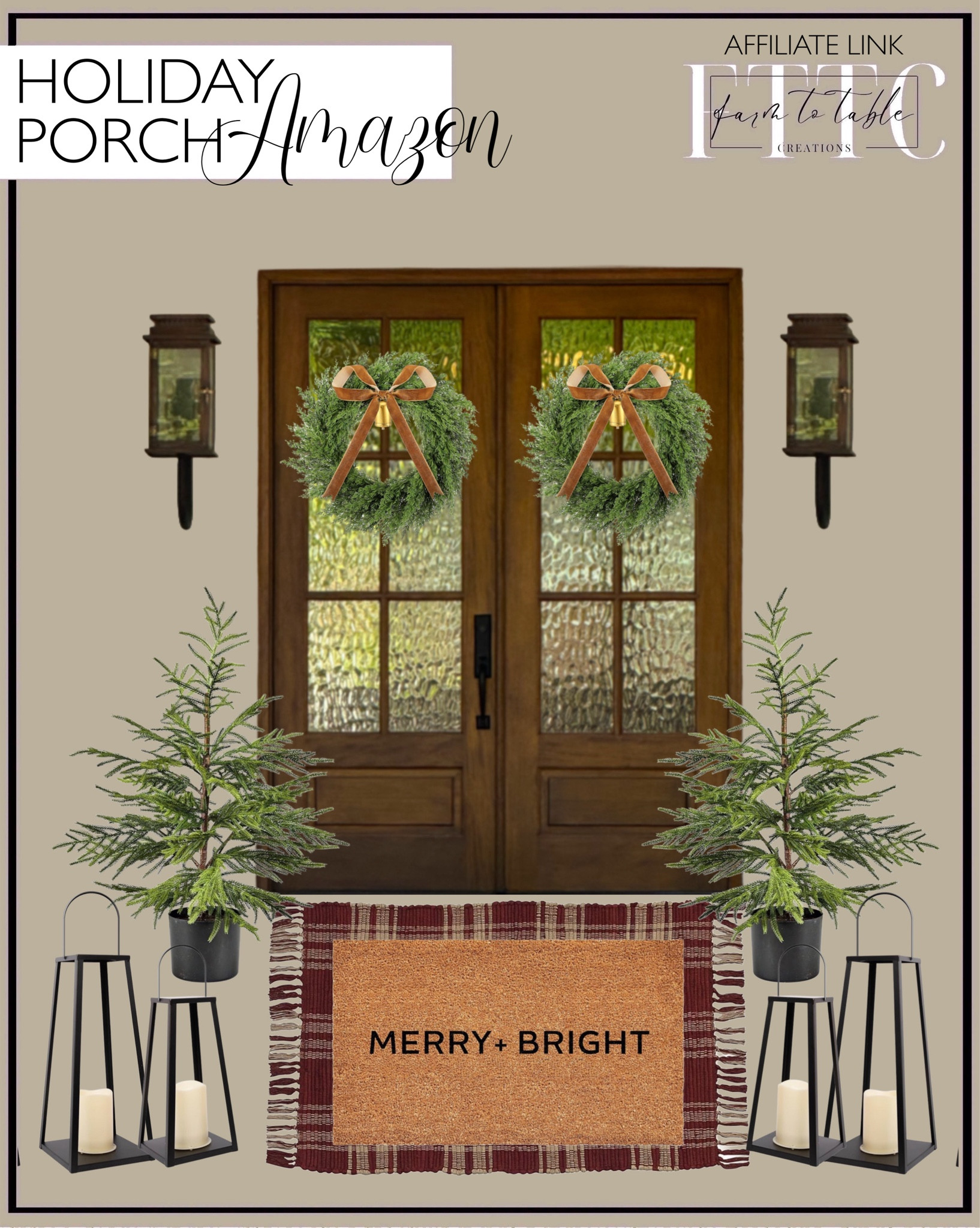 
Amazon Holiday Porch. Follow @farmtotablecreations on Instagram for more inspiration.

Layering Rug. Merry & Bright Doormat. Afloral Artificial Norfolk. Cedar Wreath. Wreath for door. Outdoor solar lanterns. 

Amazon Holiday | Walmart Christmas | Christmas Table | Tablescape | Christmas Tree | Bedroom corner | Coffee Table Decor | Neutral Decor | Fall Stem Sale | Target Finds | Skinny Bench | Bedroom | Living Room | Breakfast Nook | Amazon Home | Target Sale | Loloi Rugs | Magnolia Home | console table | console table styling | faux stems | entryway space | front porch decor | neutral decor | entryway decor | cozy home | affordable decor |  home decor | home inspiration | Christmas stems | Christmas console | Christmas vignette | christmas decor | fall decorations | console styling | entryway rug | cozy moody home | moody home decor | neutral home | bathroom decor | tree ornaments


#LTKHoliday #LTKSaleAlert #LTKHome