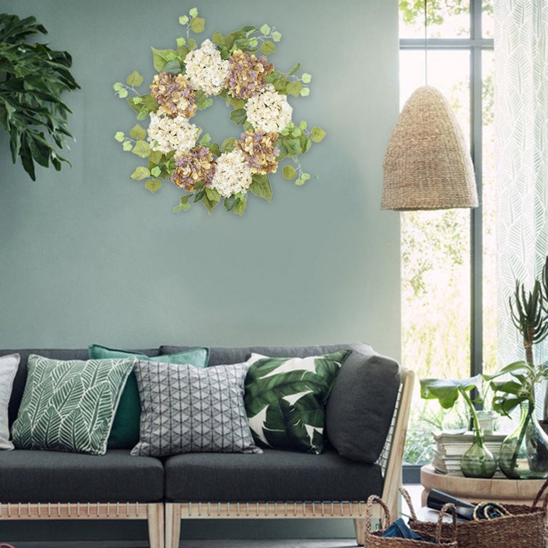 Wall Decoration Flower Wreath Simulation Rose Fake Floral Rattan Garland Pink Silk Vintage Art Ea... | Walmart (US)