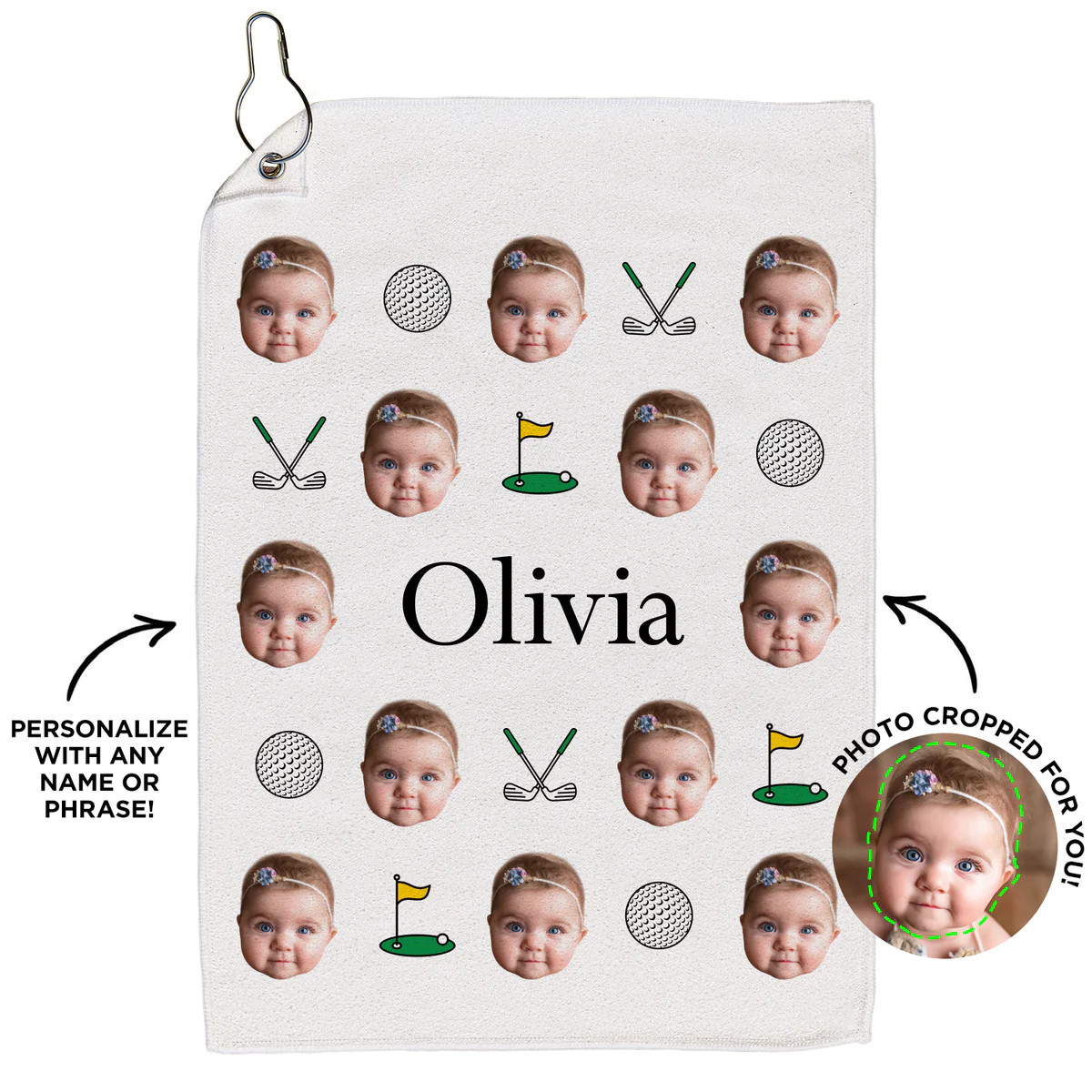 Personalized Baby Golf Towel | Type League Press