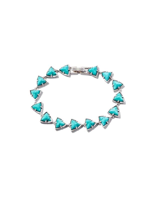 Robby Vintage Silver Link and Chain Bracelet in Variegated Turquoise Magnesite | Kendra Scott | Kendra Scott