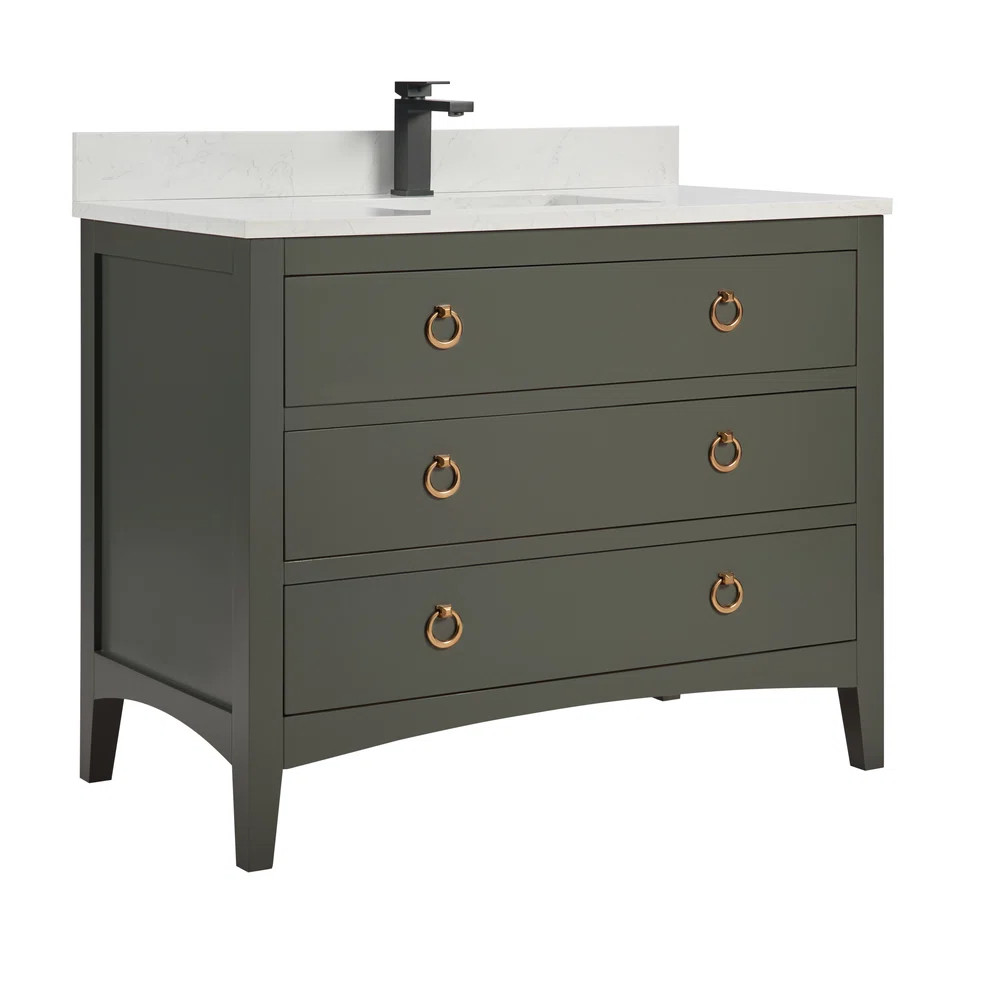 42" Solid Wood Sink Vanity With 1' Top | Perigold