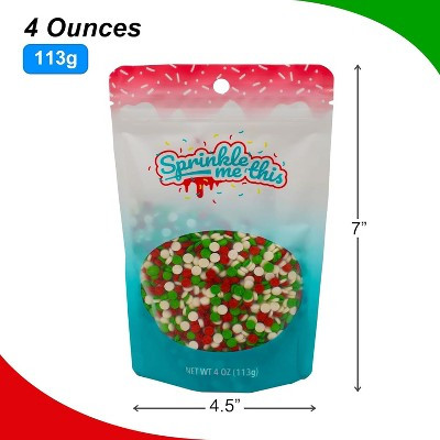 Sprinkle Me This – Confetti Christmas Sprinkles – 4 oz – Festive Dessert Topping for Cookies, Cupcakes, and Cakes | Target