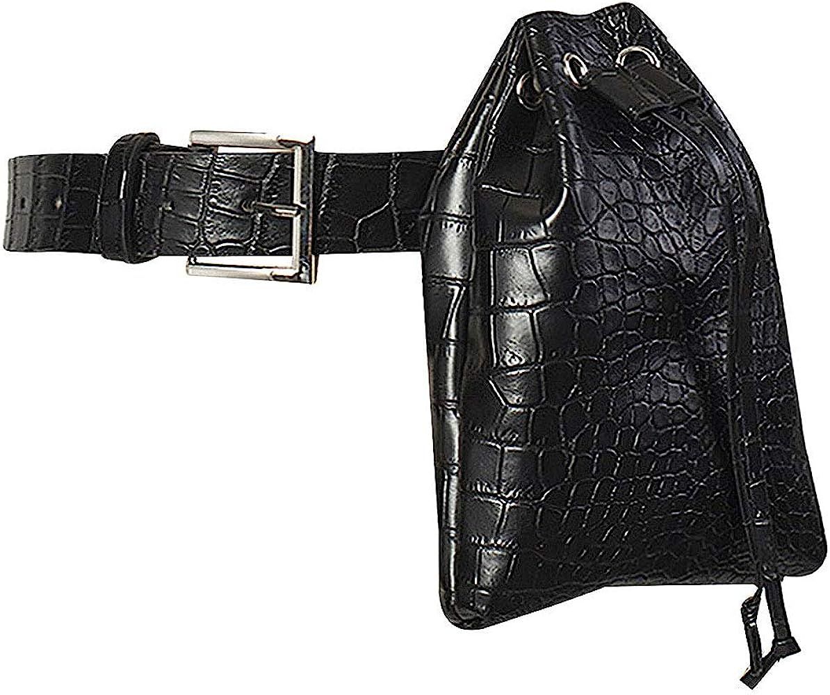 Monique Women Crocodile Pattern Pure Color Fanny Pack Removable Adjustable Belt Waist Bag Mini Draws | Amazon (US)