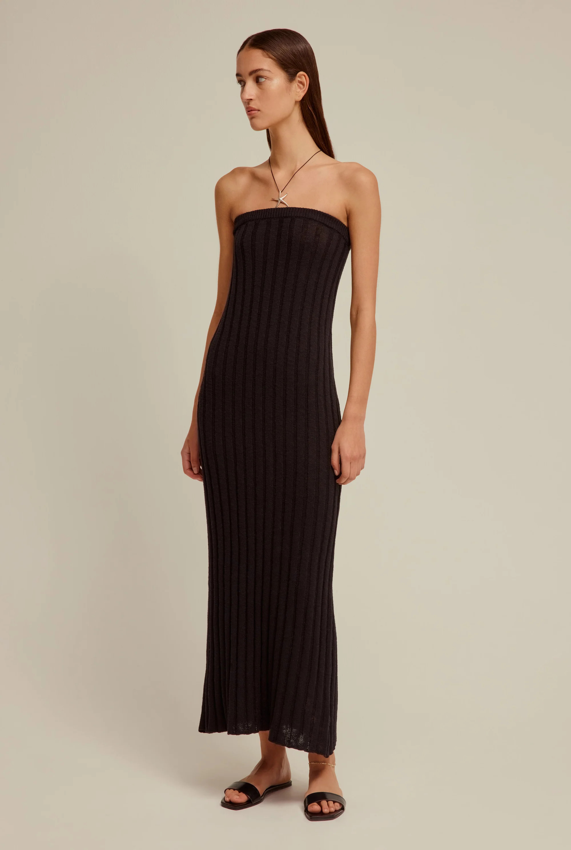 Venroy - Womens Rib Knit Tube Dress in Black | Venroy | Premium Leisurewear designed in Australia | Venroy AU