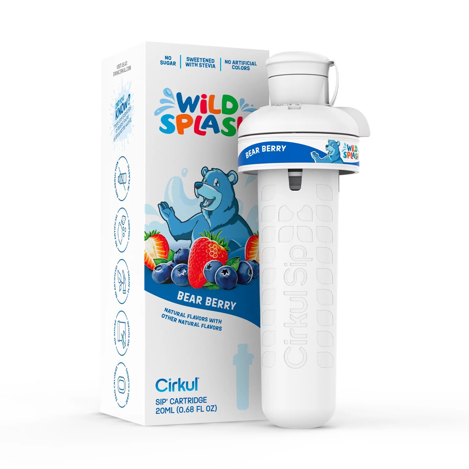 Cirkul Wild Splash Bear Berry Flavor Cartridge, Drink Mix, 1-Pack | Walmart (US)