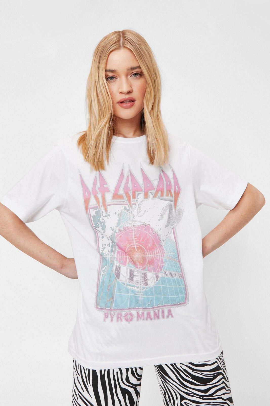 Deff Leppard Pyromania Graphic Band T-Shirt | Nasty Gal (US)