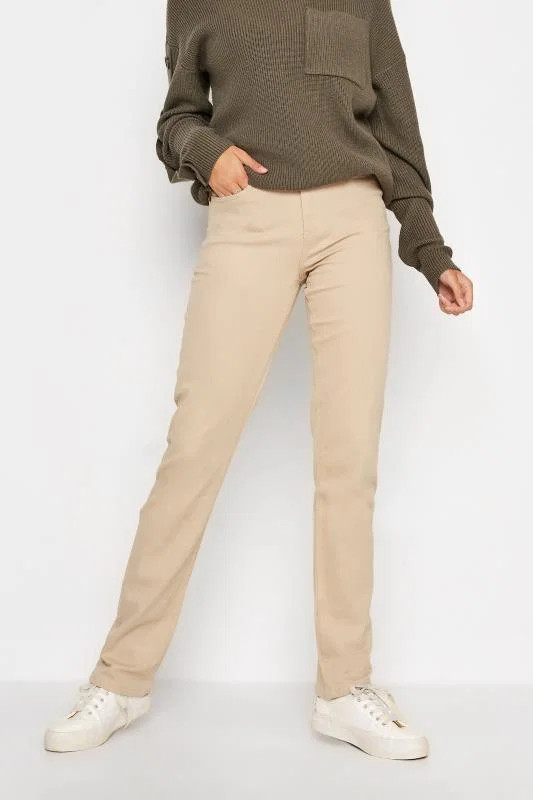 LTS Tall Stone Brown IVY Stretch Straight Leg Jeans | Long Tall Sally