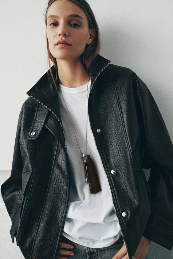 METAL FRINGED TUBE NECKLACE | Zara US