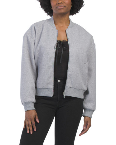 Brushed Knit Bomber Jacket | TJ Maxx