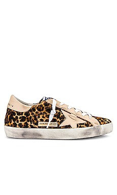 Golden Goose X REVOLVE Superstar Sneaker in Beige Brown, Leopard, & Beige from Revolve.com | Revolve Clothing (Global)
