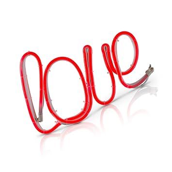 The Gerson Company 93404 11.4" Long Neon LED Lighted LOVE Sign | Amazon (US)