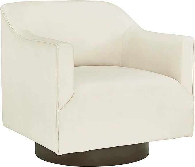 Signature Design by Ashley Phantasm Casual 17" Faux Leather Swivel Accent Chair, White | Amazon (US)
