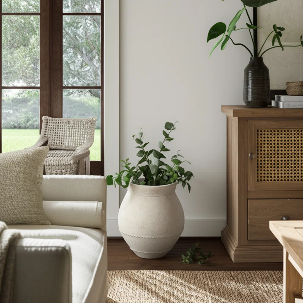 Hooge Pottery Terracotta Vase Handmade Ceramic Decorative Accent Container Artisan Sculpted Clay ... | Wayfair North America