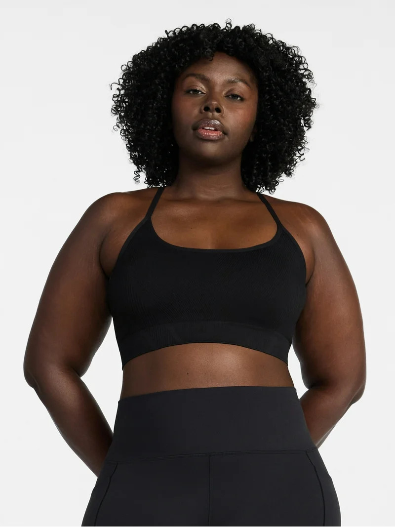 Avia Women's Low Support Seamless Textured Cami Sports Bra, Sizes XS-XXXL | Walmart (US)