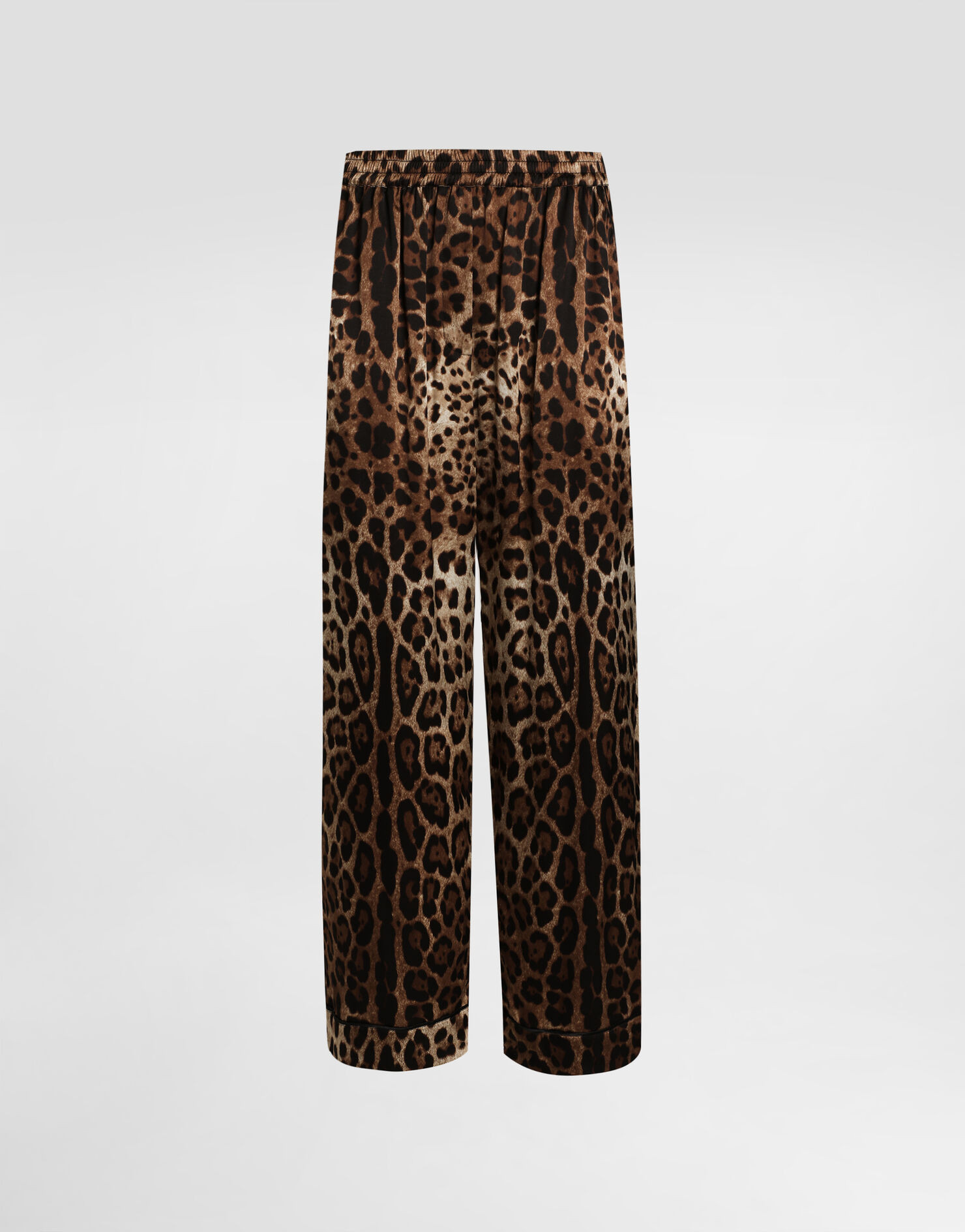 Leopard-print satin pajama pants | Dolce & Gabbana US
