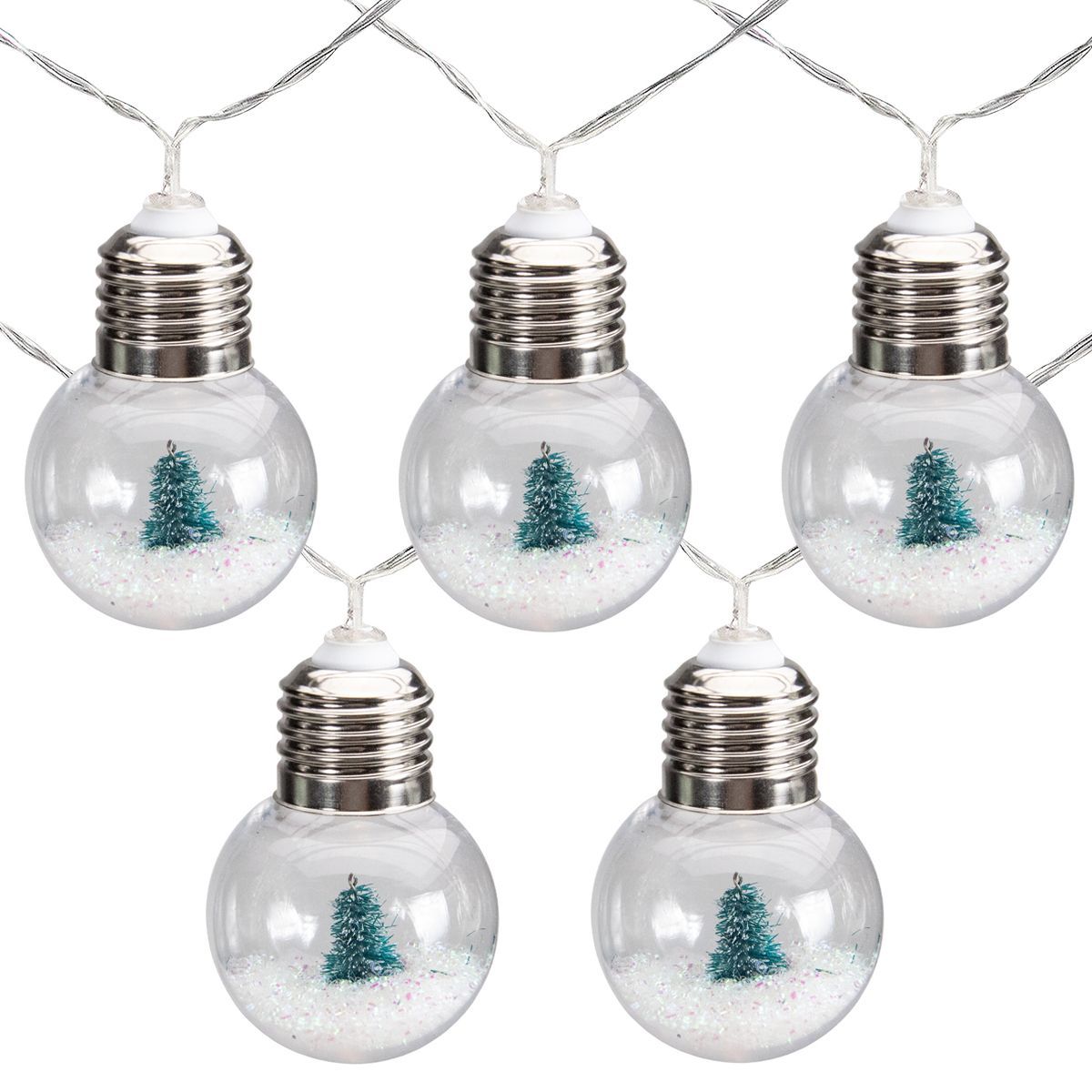 Northlight 10-Count LED Christmas Trees in Bulbs, Warm White Lights, 4.25ft Clear Wire | Target