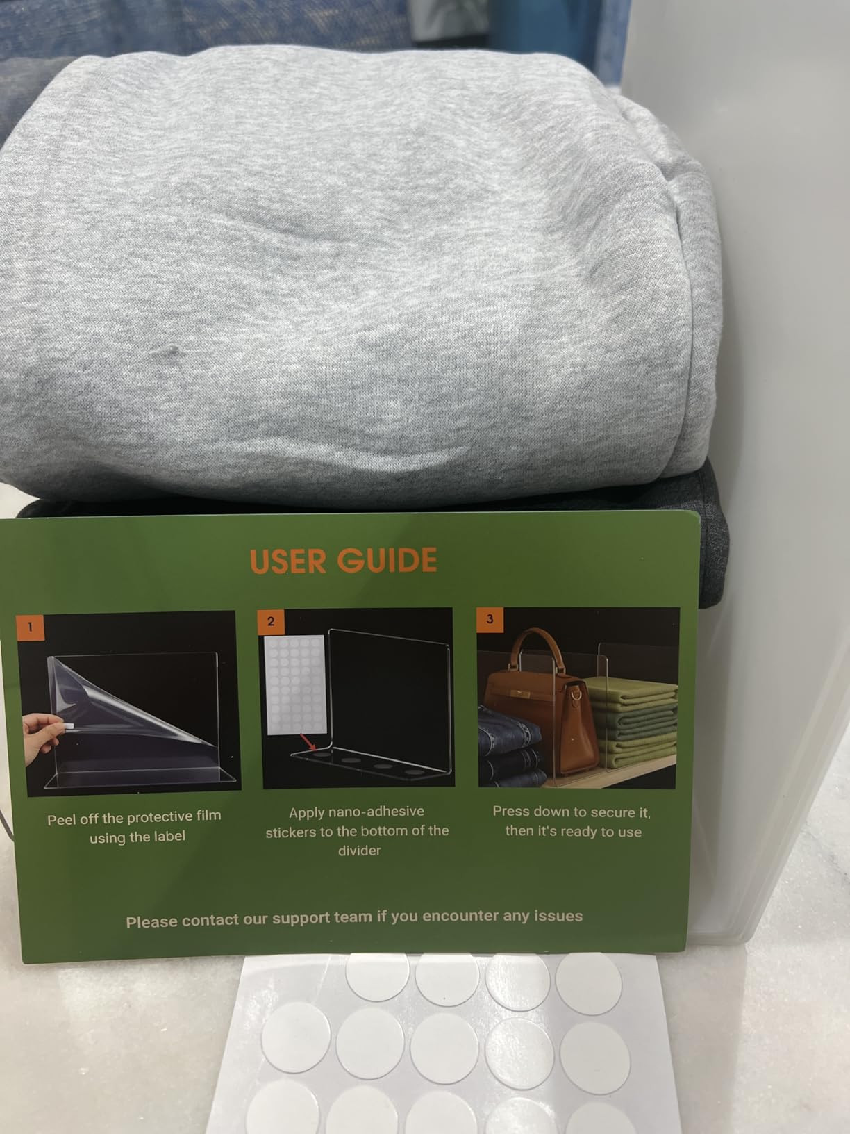 SortNStore Shelf Dividers for Closet Organization: 10" Tall x 12" Deep, Adhesive Separators Featu... | Amazon (US)