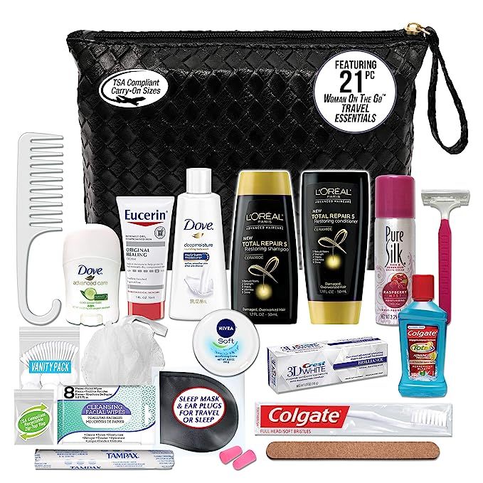 Convenience Kits International Women’s Premium 21-Piece Kit with Travel Size TSA Compliant Esse... | Amazon (US)