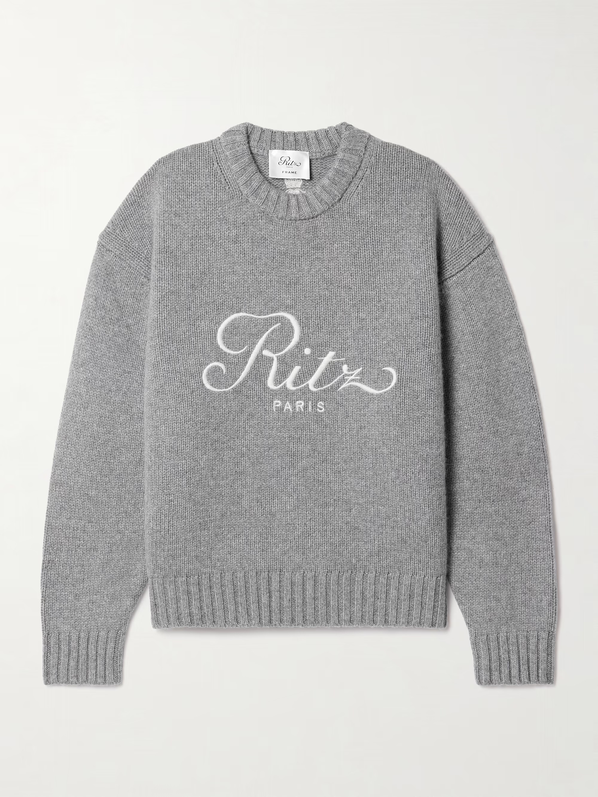 + Ritz Paris embroidered cashmere sweater | NET-A-PORTER (US)
