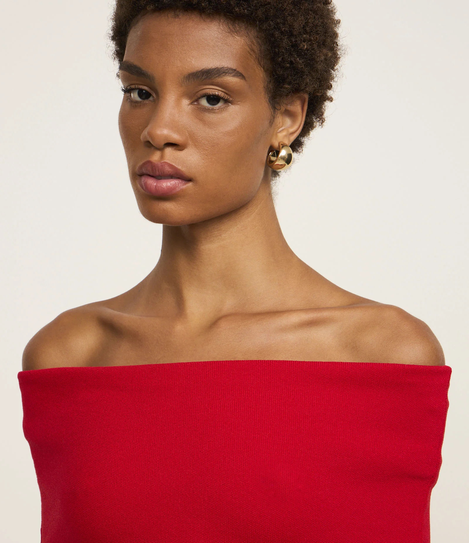 Blusa Ombro a Ombro em Tricô Canelado com Decote Virado Vermelho - Lojas Renner | Renner (BR)