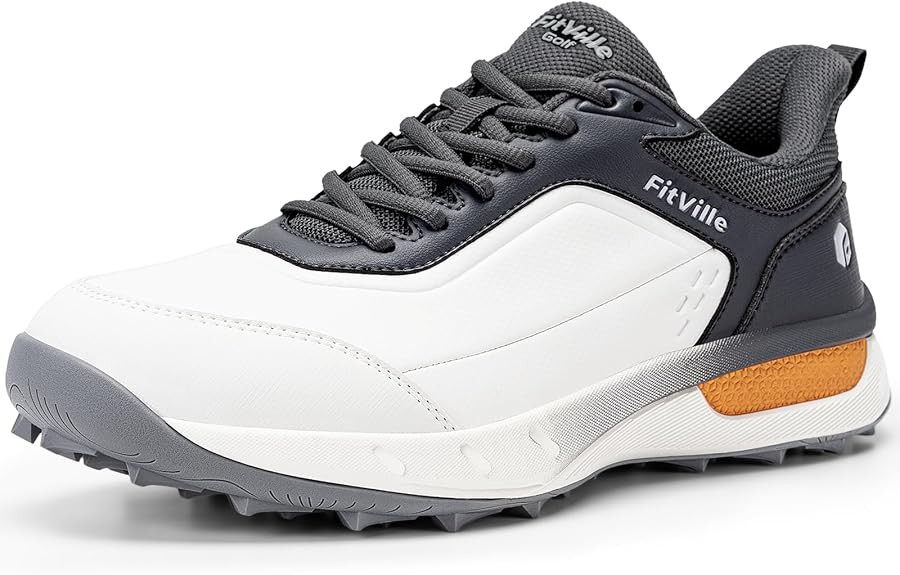 FitVille Extra Wide Men's Golf Shoes Waterproof, Professional No-Slip Spikeless Golf Shoes with A... | Amazon (US)