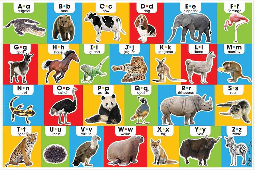 Melissa & Doug Animal Alphabet Floor Puzzle - 24 Pieces | Amazon (US)