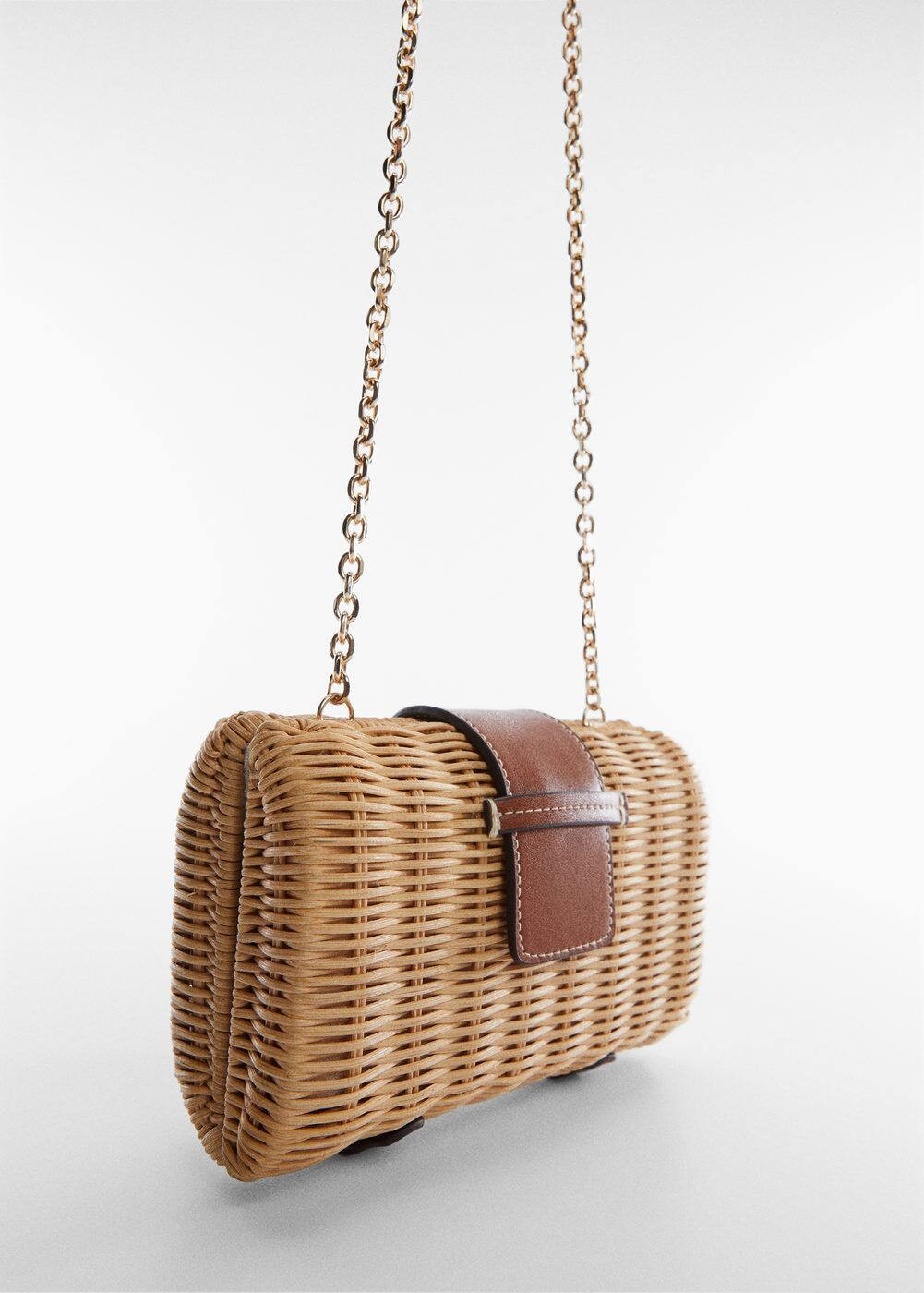 Natural fiber bag with flap | MANGO (US)