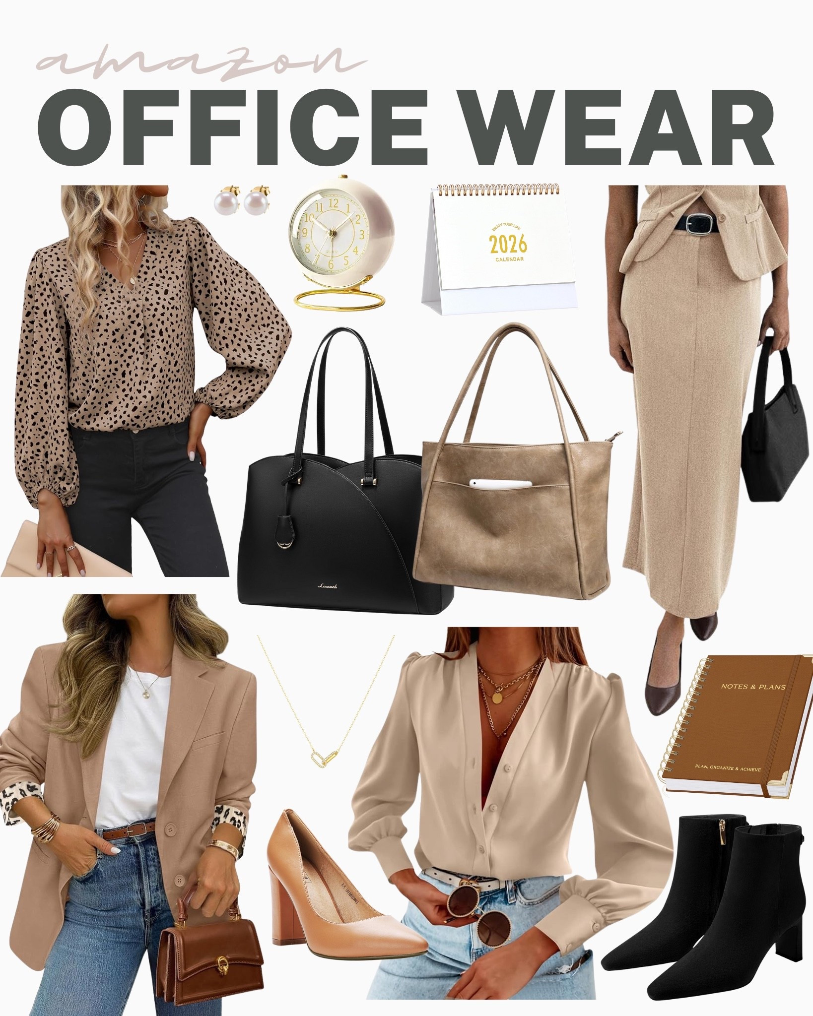 Find new office clothes on Amazon that are easy and comfortable for work!
long sleeve blouse, elegant blazer, business casual top, work tops, office style, stylish workwear, business casual, trendy office wear, professional looks, wardrobe update, transitional style, amazon fashion, affordable look, fall to winter fashion

#LTKSeasonal #LTKWorkwear #LTKFindsUnder100