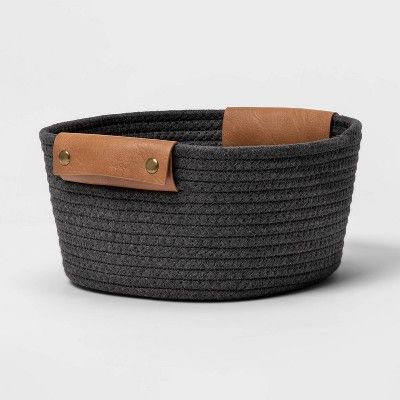 11" Small Coiled Rope Warm Gray Charcoal - Threshold™ | Target
