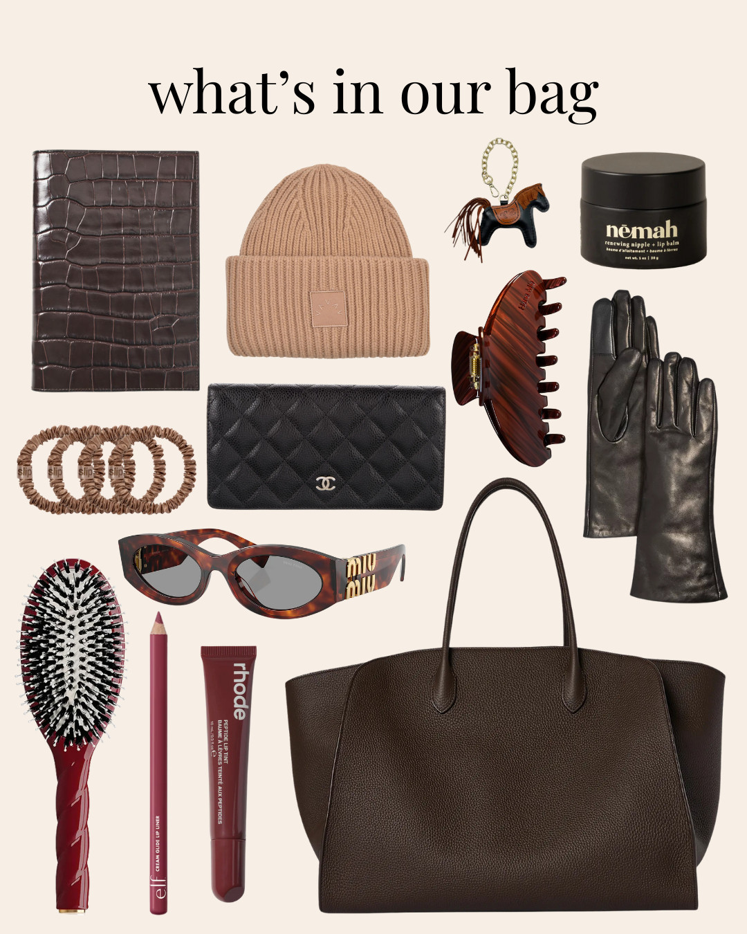 what's in our bag this season🤎 

 #LTKGiftGuide #LTKHoliday #LTKFindsUnder100