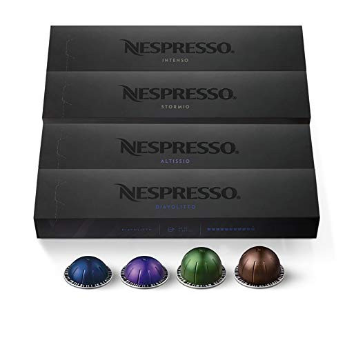Nespresso Capsules Vertuo, Dark Assortment Variety Pack, Dark Roast Coffee & Espresso, 40-Count Coffee & Espresso Pods, Brews 7.8 oz. and 1.35oz. | Amazon (US)